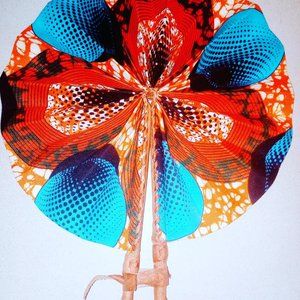 Ankara folded african fan